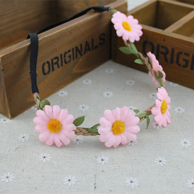 Women's Hair Accessories Dreamlikelin Bohemian Sunflowers Daisy Flowers Headband Ladies Hairband Hair Ornaments Floral Hair Accessories flower hair clips