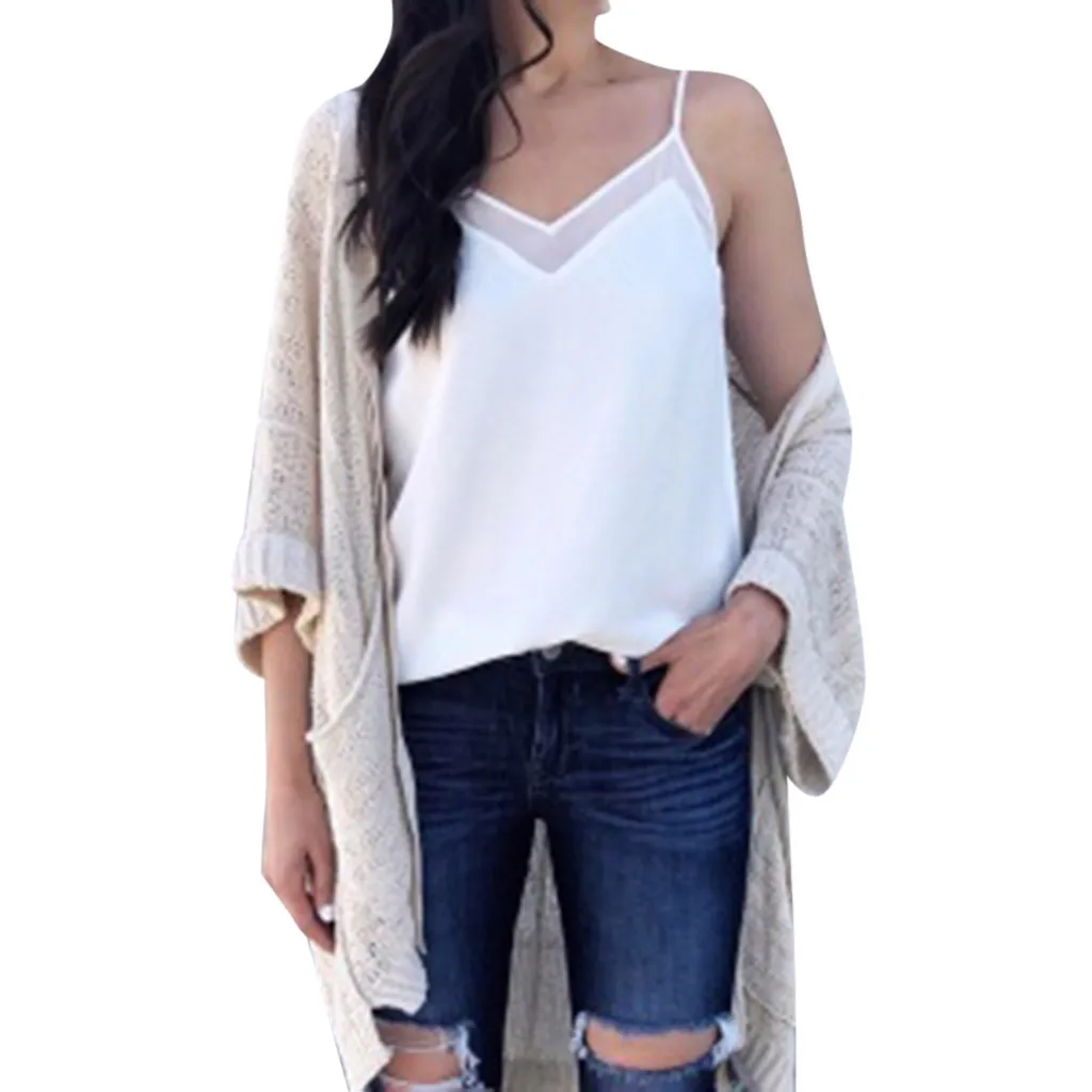 

Shirt Boho Clothing Women Fashion Solid Color Summer Spaghetti Strap Tank Tops Loose Summer Vest blusas femininas de ver o 2019