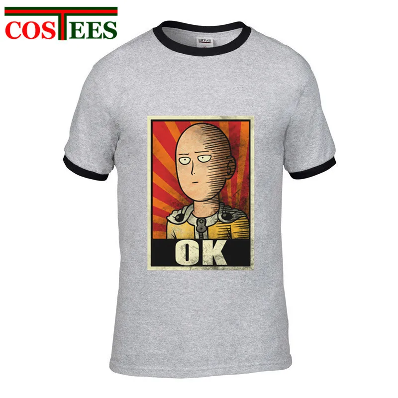 Vendimia de Manga One punch hombre Camiseta hombres saitama anime Tops fresco punch camiseta hip-hop urban retro sudadera camiseta Vendimia de Manga One punch hombre Camiseta hombres saitama anime Tops fresco punch camiseta hip-hop urban retro sudadera camiseta
