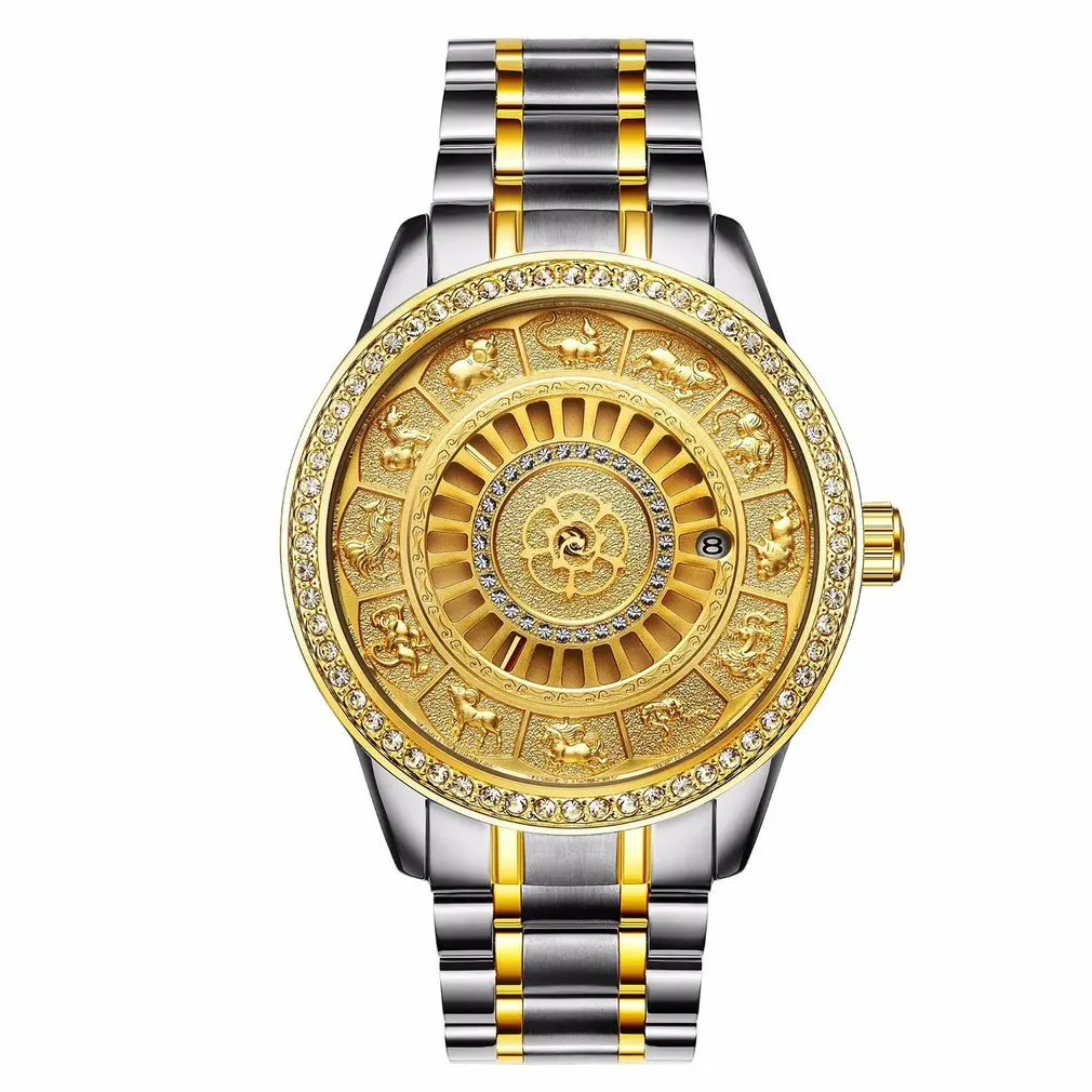 

TEVISE Men Automatic Mechanics Rhinestone Round Dial Wrist Watch Fashionable Male Casual luxury Stainless Steel Wristwatches