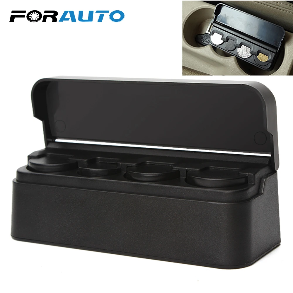 Forauto黒車のコインホルダー車orginazerプラスチックコインケース収納ボックスホルダーコンテナ車スタイリング Stowing Tidying Aliexpress