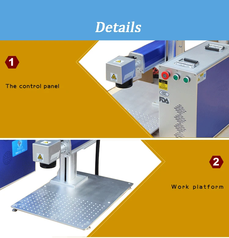 200*200 мм рабочий размер волоконно-лазерная маркировочная машина