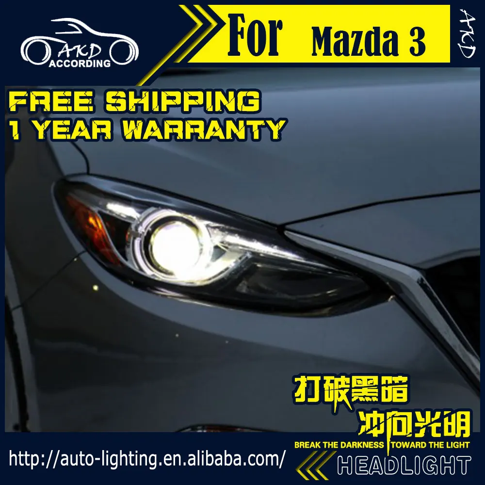 АКД стайлинга автомобилей фара для Mazda 3 Axela светодиодный фар- дизайн светодиодные фары дневного света дальнего света D2H Hid биксеноновые фары