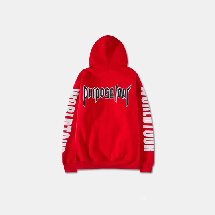 Justin Bieber Purpose Tour Hoodies And Sweatshirts Women Men Streetwear Version Street Hip Hop Hooded With Cap Fleece Sportswear
