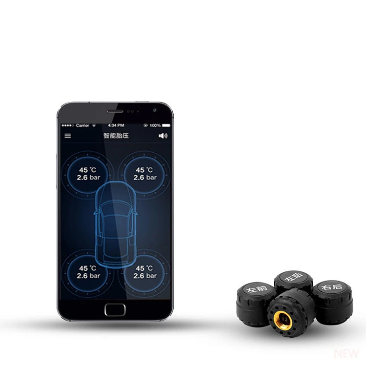Умная Автомобильная TPMS система мониторинга давления в шинах Bluetooth приложение для