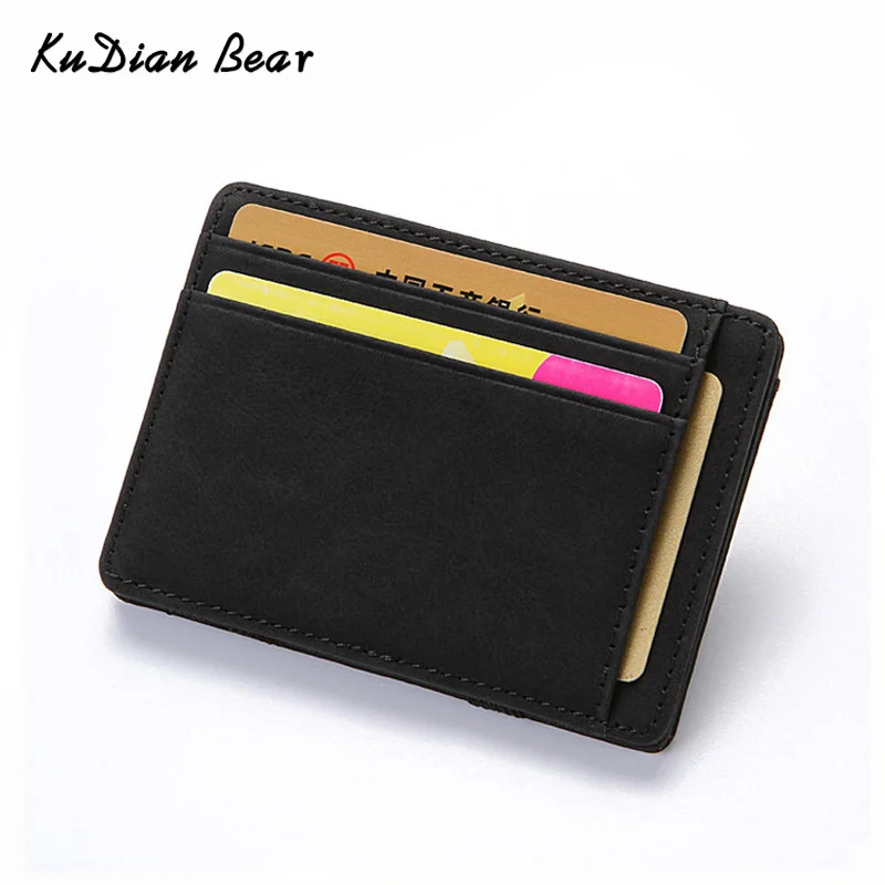 

KUDIAN BEAR Nubuck Leather Men Wallets Magic Designer Wallets Small Purse Rfid Card Holder Carteira Masculina BID223 PM49