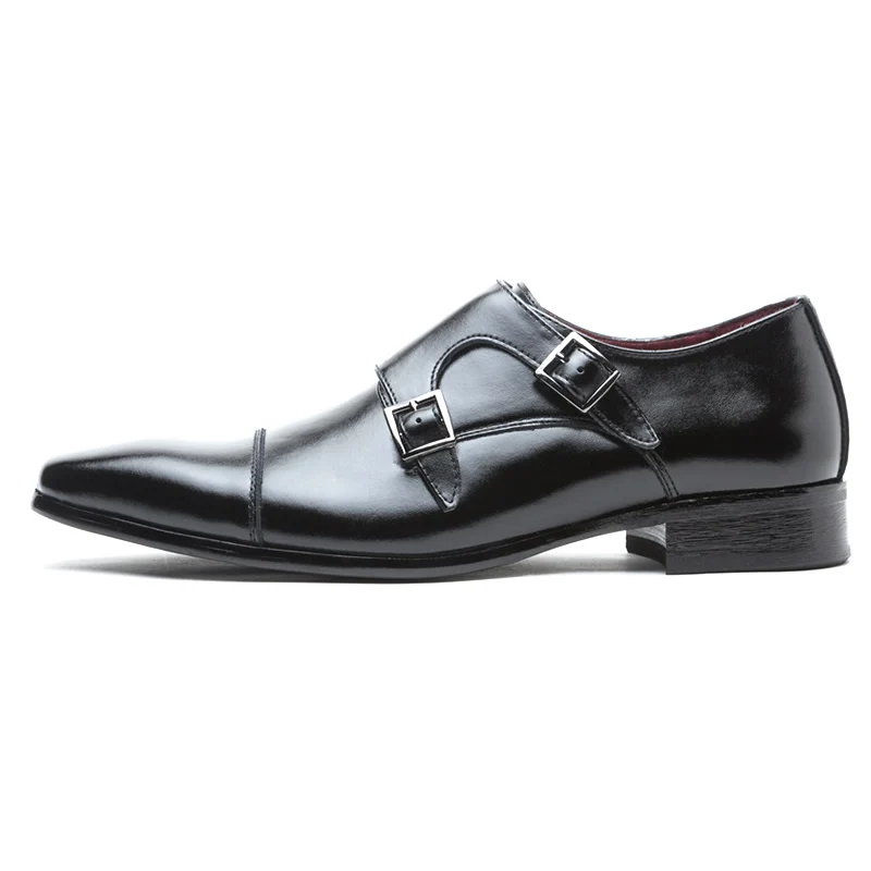 Мужские оксфорды ручной работы из натуральной кожи; удобная мужская официальная обувь; цвет черный, коричневый; вечерние, деловые, свадебные модельные туфли - Цвет: Черный