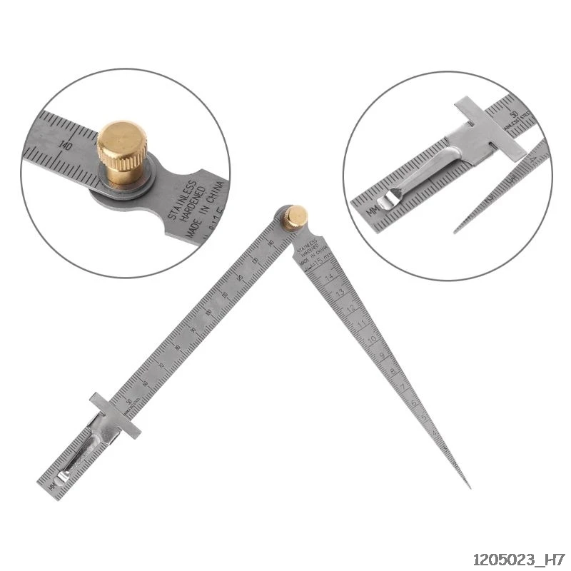 2in1 Metric Taper Welding Feeler Gauge Gage Depth Ruler Gap Hole Stainless Steel | Инструменты