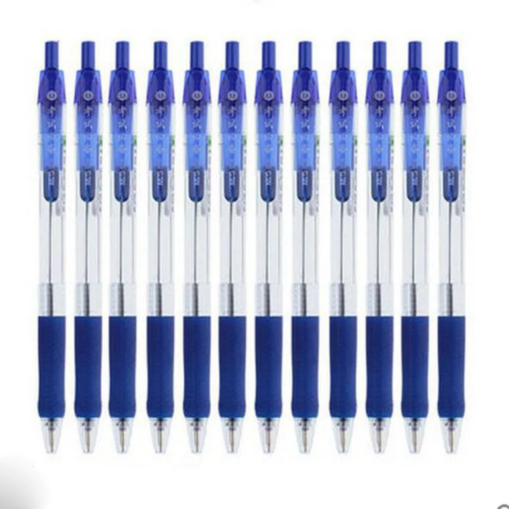 

Free shipping 12 pcs test ballpoint pen School supplies students office to press a 0.5mm canetas boligrafos stylo mon blanc B004