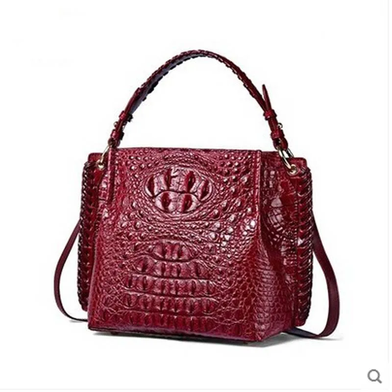 yuanyu  new crocodile leather women handbag leather shoulder bag Thai imported real crocodile handbag slanting bag