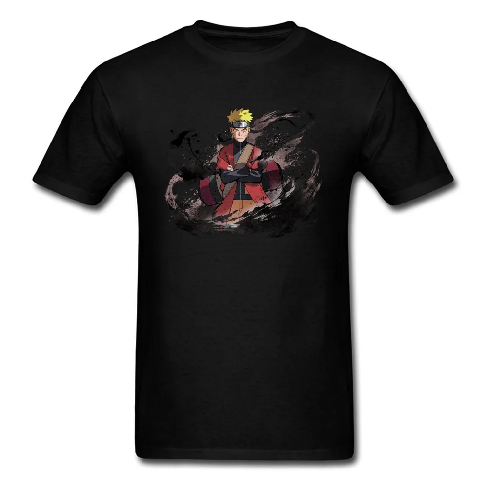 Crazy Naruto-Sage-mode-render T Shirts Discount Mother Day Short Sleeve O Neck Tops T Shirt Pure Cotton Mens Street Tops Shirts Naruto-Sage-mode-render black