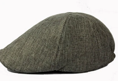 53-58 см мужские береты из хлопка и льняные шляпы для мужчин новая мода Boinas козырек плоская кепка береты - Цвет: gray