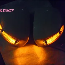 Светодиодный зеркальный светильник заднего вида s с чехлом чехол для Honda Civic 9th 2012~ 14, позиционный направляющий светильник DRL+ желтый указатель поворота светильник s