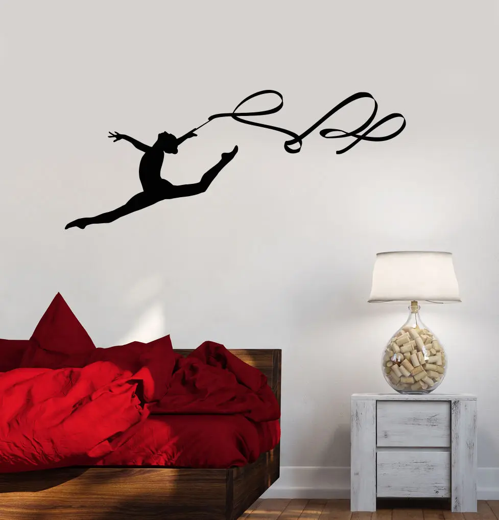 Perfect Quality Ribbon Wall Stickers Art Mural Decor Gymnastics