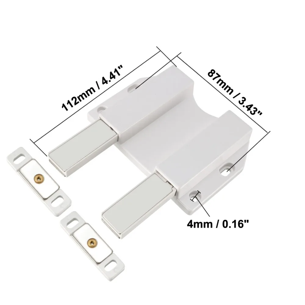 Uxcell 2 компл. нажимной Магнитная Touch поймать защелка длинный ход для кабинета дверной затвор один двойной мебель двери останавливается