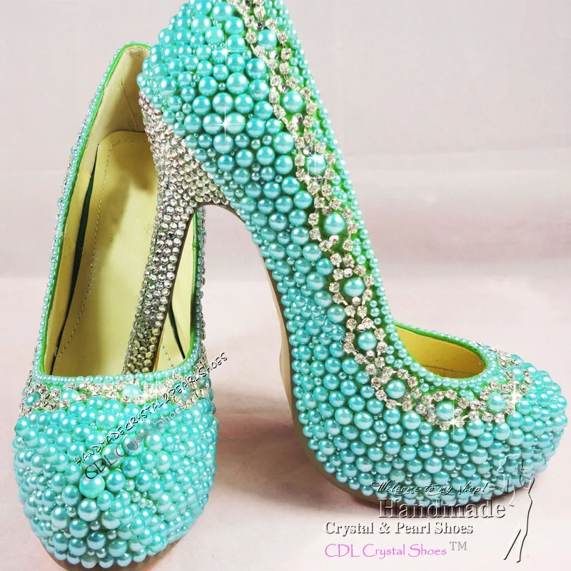 aqua green shoes