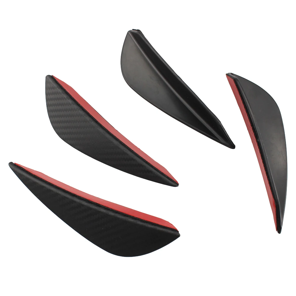 4Pcs Fiber Car Spoiler Canards Front Bumper fin for Kia Forte Ceed Stonic Stinger Rio Picanto Niro Soulster No3