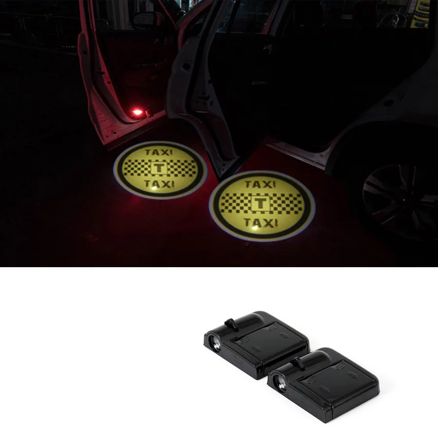 Беспроводной светильник с логотипом для двери автомобиля подходит для всех видов такси для Benz Audi Lada BMW Chevrolet Lexus Citroen peugeot