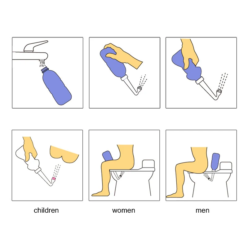 450 мл портативное средство для очистки биде беременных женщин вагинальное Анальная мытье мужчин анус чистый для пожилых детей спринцовка вспомогательные инструменты MFJ99