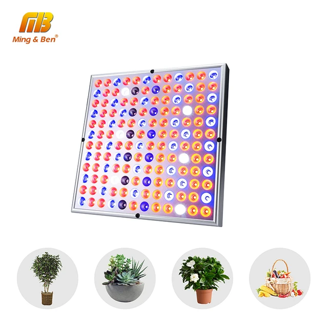 [MingBen] 45W LED Grow Light Full Spectrum 85-265V Plant Grow Light 144leds UV IR lamps Panel For Greenhouse Plant Indoor Growth
