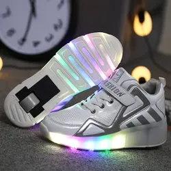 Детская обувь для мальчиков с подошвой Enfant Light светящиеся люминесцентные кроссовки обувь для девочек детские светодиодные тапочки