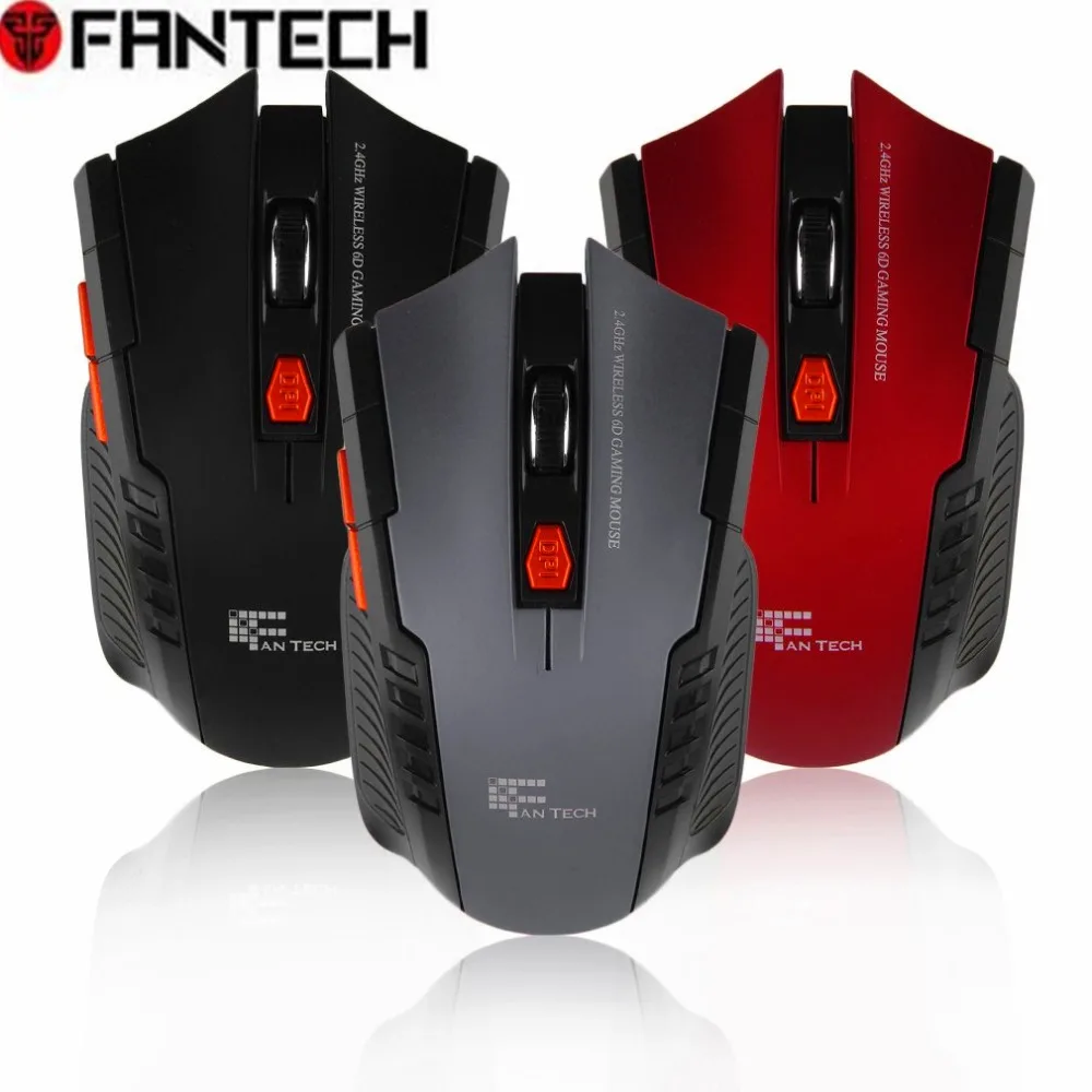 

FANTECH 2.4GHz USB 2.0 Wireless Mouse 6D Gaming Optical Gaming Mouse Mice Computer Mouse 2400DPI for Desktop Laptop PC Pro Gamer