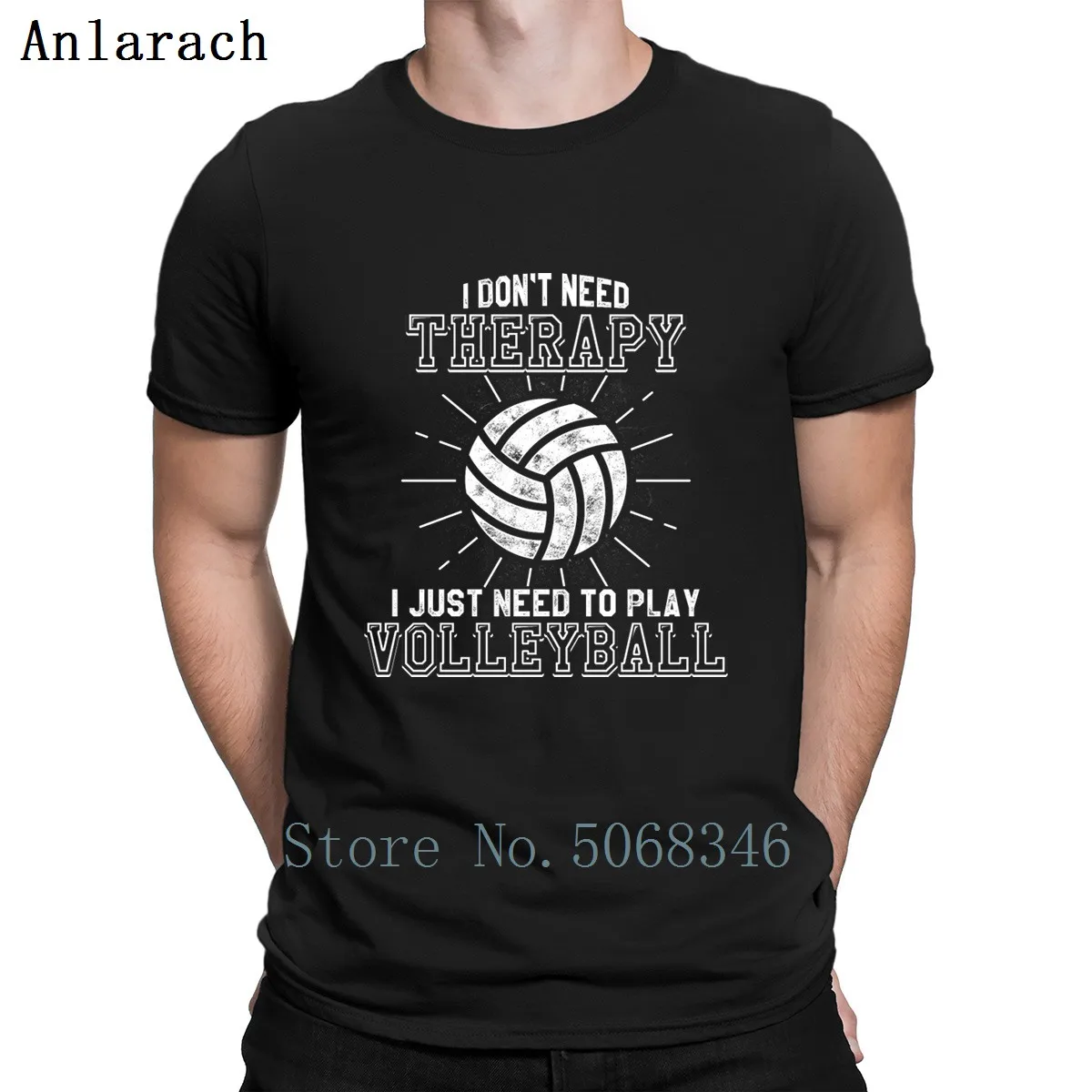Volleyball Therapy Saying Joke Athlete Gift T Shirt Funny Fit Printing Pattern S-XXXL Letter Spring Cotton Shirt