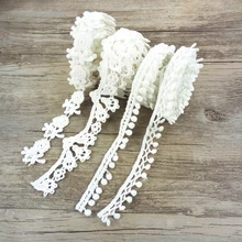 1 ярд волокна цветок кружева отделка жемчужная вышивка тканевая лента для шитья DIY одежды аксессуары для упаковки подарков, 1Yc2452