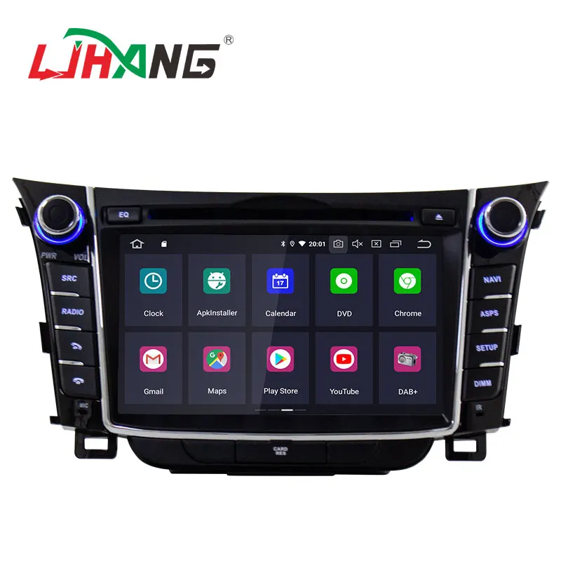 Clearance LJHANG 2 Din Android 9.0 Car DVD Player For HYUNDAI i30 Elantra GT 2012-2016 GPS Navi WIFI Multimedia Auto Radio Headunit Stereo 1