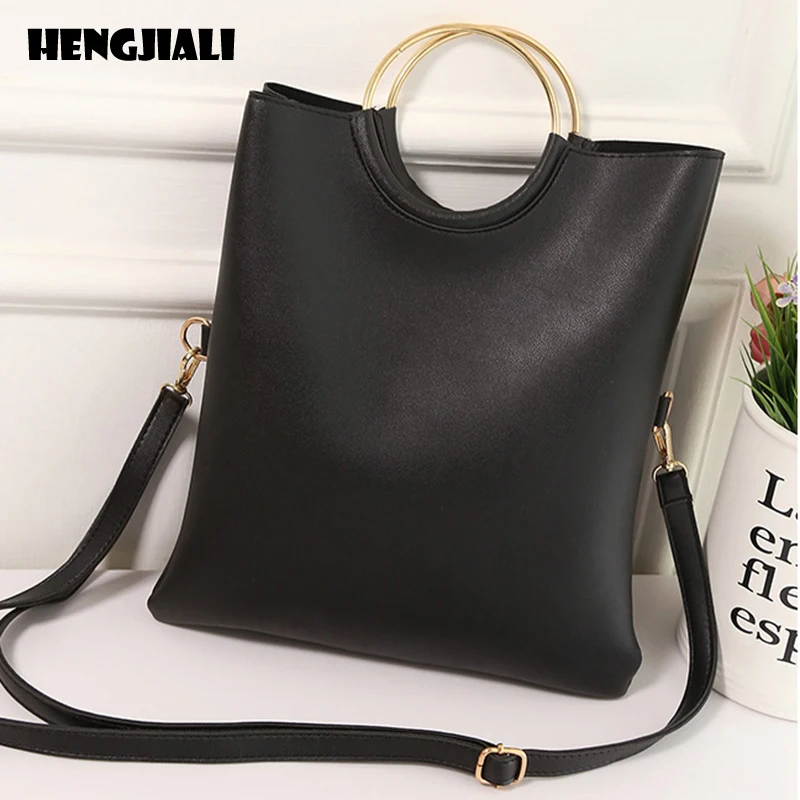 Новинка 2017 большое кольцо складная сумка для женщин искусственная кожа Сумка