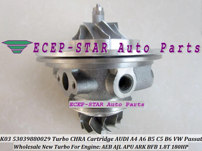 Free Ship Turbo CHRA Cartridge Core K03 53039880025 53039700025 058145703N For AUDI A4 A6 VW Passat B5 1.8T AEB AJL APU ARK 1.8L |