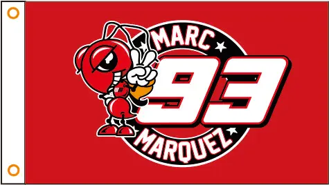 

custom flag Motorcycle flag Marquez 93 banner 3x5ft 100D poliester 02