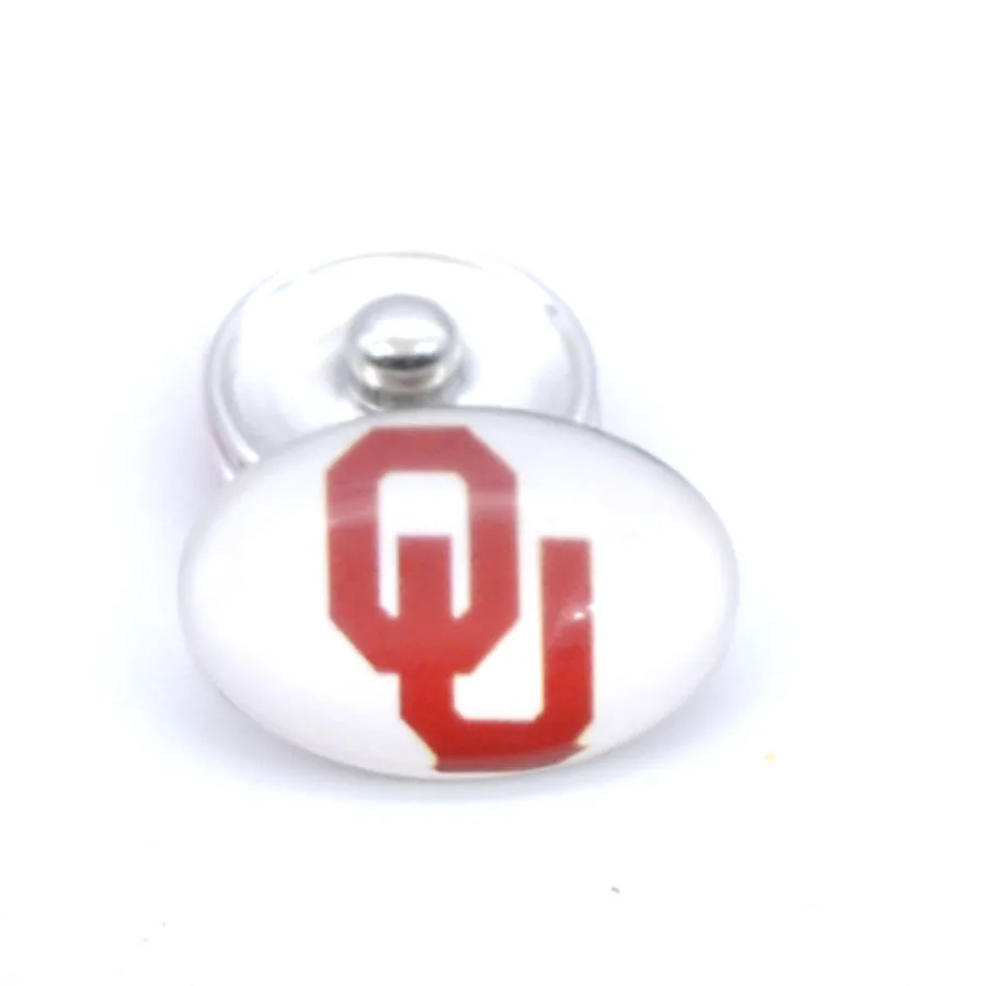 

Snap Button Oklahoma Sooners Charms Interchangeable Buttons Bracelet Football Fans Gift Paty Birthday 2018