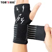 1 Pcs Pressurizable Verband Palm Schützen Handgelenk Brace Armband Tom der Umarmung Professionelle Sport Armbänder Handgelenk Unterstützung Schwarz