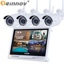 2pcs/4pcs 720P/1080P WIFI Waterproof IP camera 4ch 12” inch display NVR IR Night Vison Home Security CCTV Kits 1TB HDD optional