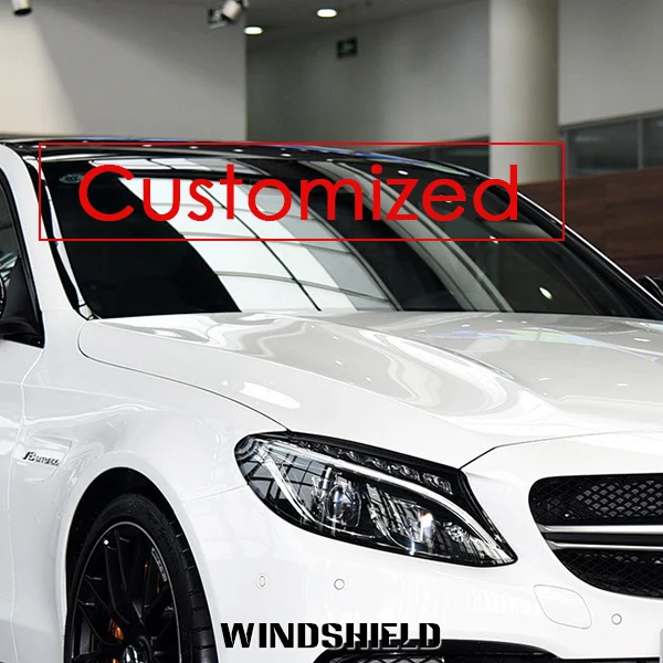 Индивидуальная наклейка на кузов автомобиля, капот, боковая полоса, на окно, персонализированная наклейка для Mercedes Benz A C E CLA GLA, класс AMG, аксессуары - Название цвета: windshield