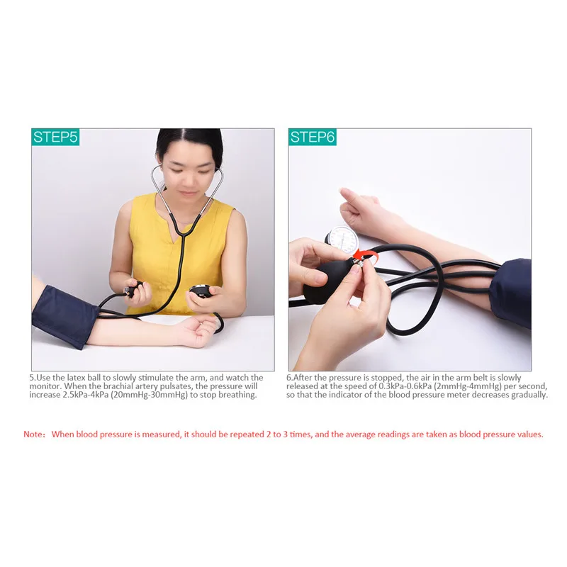 Billige Professionelle Medizinische Manuelle Blutdruckmessgerät Manschette Blutdruck Monitor Stethoskop Arzt Haushalt Messen Gerät Mit Tasche