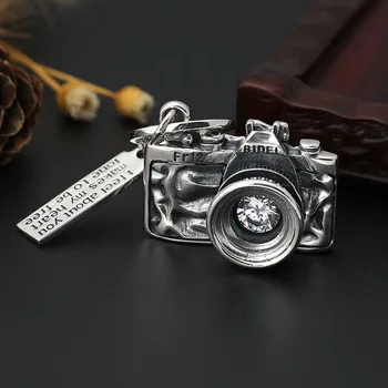 

S925 Sterling Silver Retro Classic Jewelry Micro Single Camera Pendant Personality Popular Male And Female Versatile Pendant