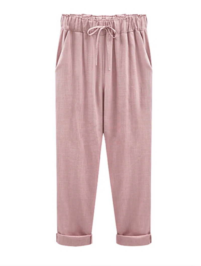 Женские свободные брюки до щиколотки с завышенной талией|pants trousers|linen pants womenpants women