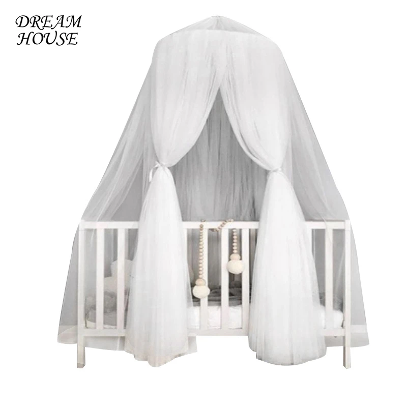 

Three-door Baby Kids Mosquito Net Circular Hung Dome Mosquito Net for Baby Children Dossel Princess Girls Crib Netting