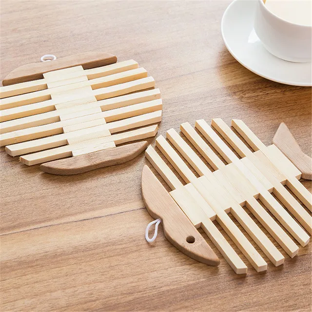New Arrival Wooden Dining Table Placemats Pot Cup Mat Heat New Arrival Wooden Dining Table Placemats Pot Cup Mat Heat Insulation Kitchen Accessories Decoration Home