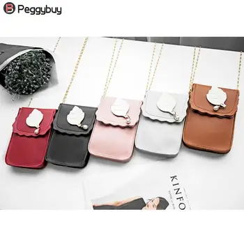 

2018 Fashion Women Bags Teenage Girls PU Leather Shoulder Bags Pearl Leaf Crossbody Bag for Women Bolsa Feminina