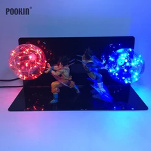 Double Dragon Ball Son Goku Strength Bombs Luminaria Led Color Night Light Holiday Gift Room Decorative Led Lamp In EU US Plug