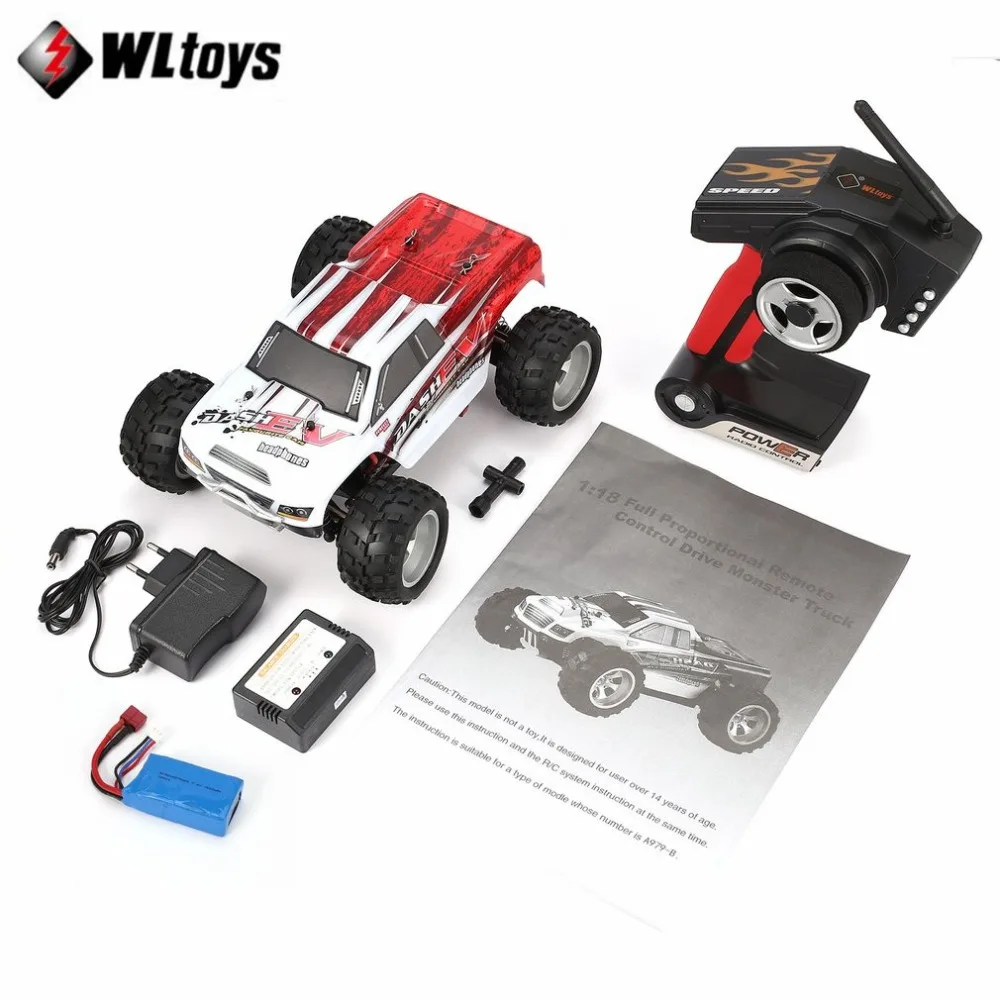 WLtoys A979-B RC автомобиль игрушка 2,4 ГГц 1/18 масштаб полный пропорциональный 4WD 70 км/ч высокая скорость Электрический RTR внедорожник rc Автомобиль матовый мотор