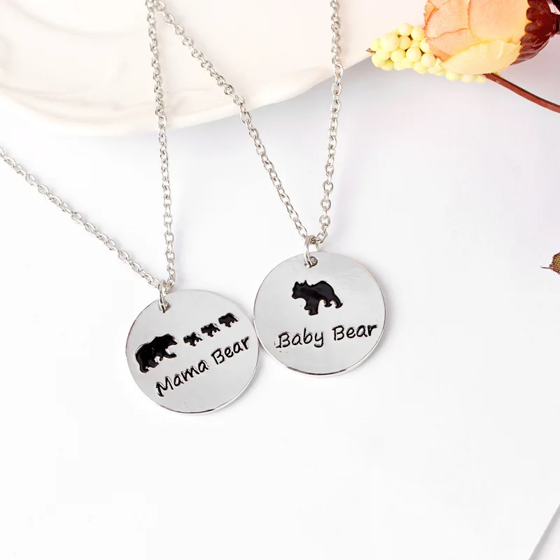 mama bear baby bear necklace