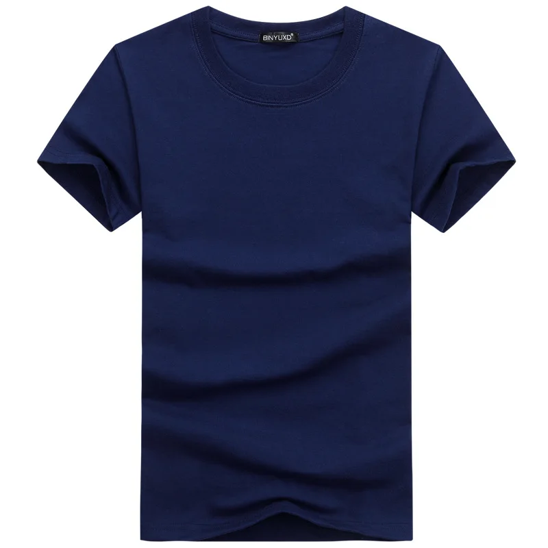 

2019 Solid Casual Cotton Tee Shirt Summer Clothing 5XL High Quality Fashion Mens T Shirts Casual Short Sleeve T-shirt Mens