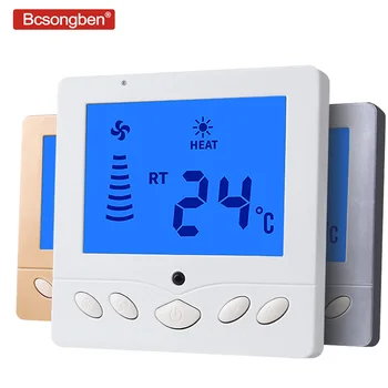 

Bcsongben air-conditioning LCD screen thermostat fan Thermoregulator Temperature intelligent control thermometer switch panel