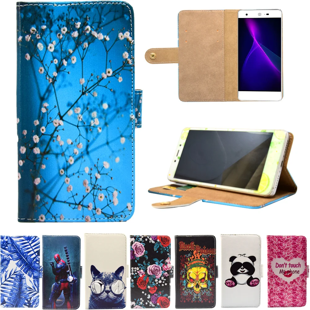 

New arrival PU Leather Flip Cases Cartoon Wallet Stand Cover Case for SHARP Z2 FS8002