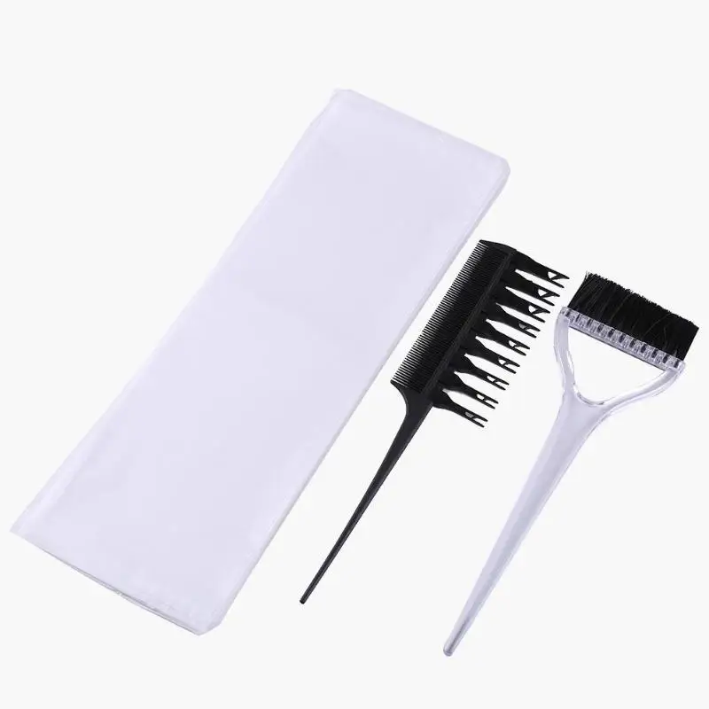 Съемный гребень окрашивающая щетка бумага для окрашивания волос парикмахерские инструменты для ухода за волосами парикмахерские принадлежности для парикмахера окрашивающая щетка - Цвет: Черный
