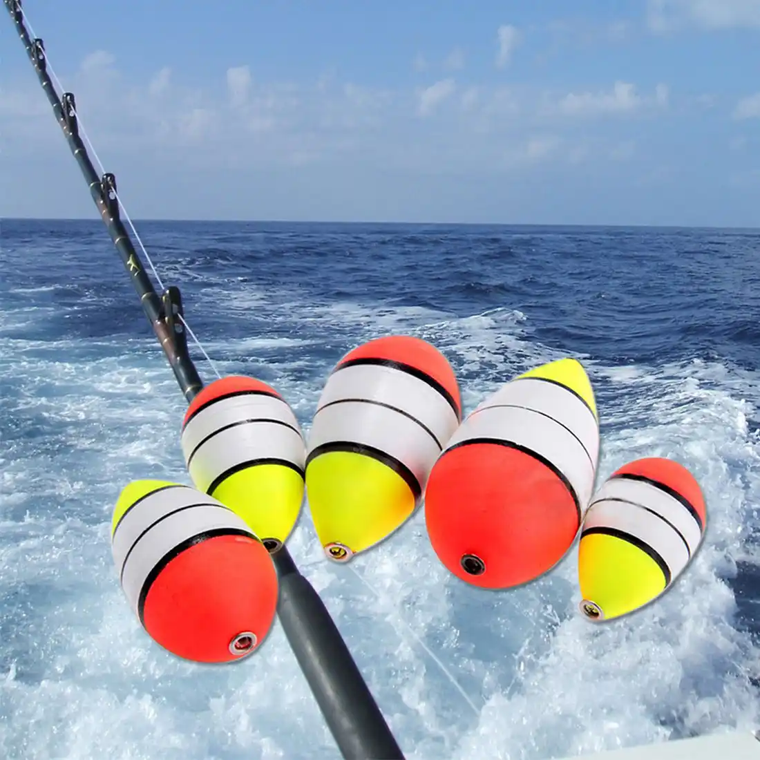 5ピース セット屋外の泡フィッシングフロートボバー泡フロートポット腹のフラットプロ魚フロートペスカアクセサリー Fishing Bobber Fishing Float Bobbersfoam Floats Aliexpress